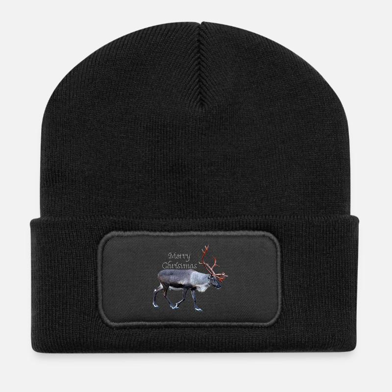 Merry Christmas - Recycled Patch Beanie - black