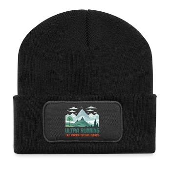 L’ultra running, comme la course à pied mais avec des collations - Beanie recyclé à patch - noir - Devant