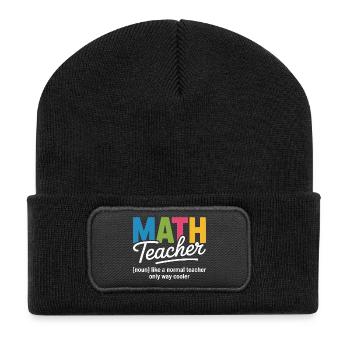 T-shirt d’illustration coloré pour professeur de mathématiques - Beanie recyclé à patch - noir - Devant