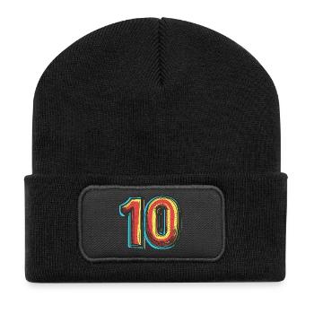 10 Number Comic - Recycled Patch Beanie - black - Front