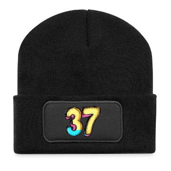 37 Number Comic - Recycled Patch Beanie - black - Front