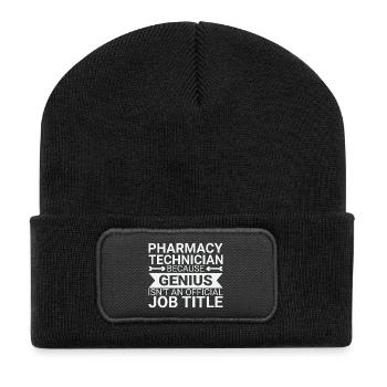 Technicien en pharmacie Genius - Beanie recyclé à patch - noir - Devant