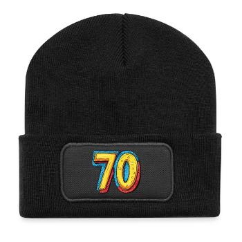 Bande dessinée à 70 chiffres - Beanie recyclé à patch - noir - Devant