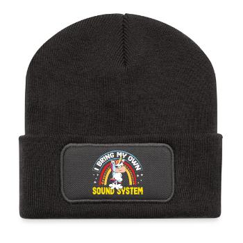 Public Fart Funny Inappropriate - Recycled Patch Beanie - dark grey - Front