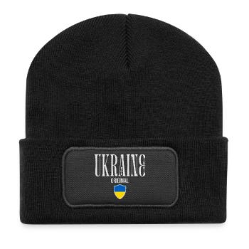 Fier Ukrainien, patriote ukrainien - Beanie recyclé à patch - noir - Devant