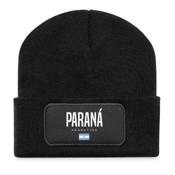 Paraná Argentina Argentinian - Recycled Patch Beanie - black - Front