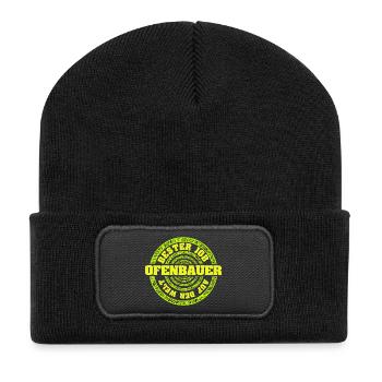 Constructeur de poêles comme métier - Beanie recyclé à patch - noir - Devant