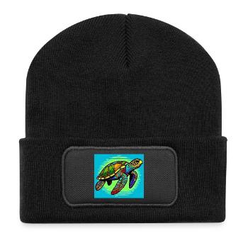 turtle - Recycled Patch Beanie - black - Front