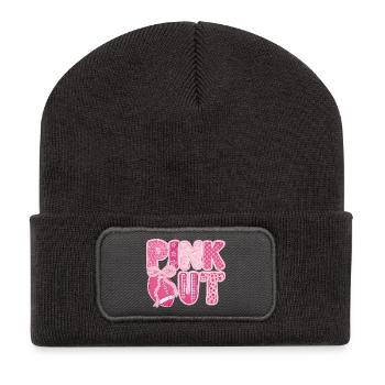 Pink Out Cancer du sein Football - Beanie recyclé à patch - charbon - Devant