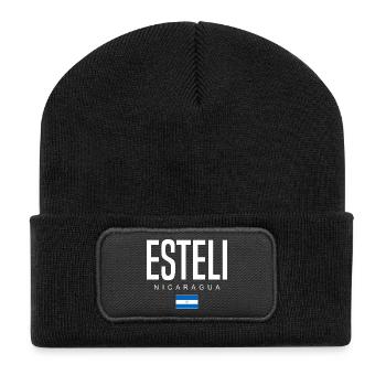 Esteli Nicaragua Nicaraguaner - Recycelte Patch Beanie - Schwarz - Vorne