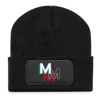 M Lettering Cadeaux - Beanie recyclé à patch - noir - Devant