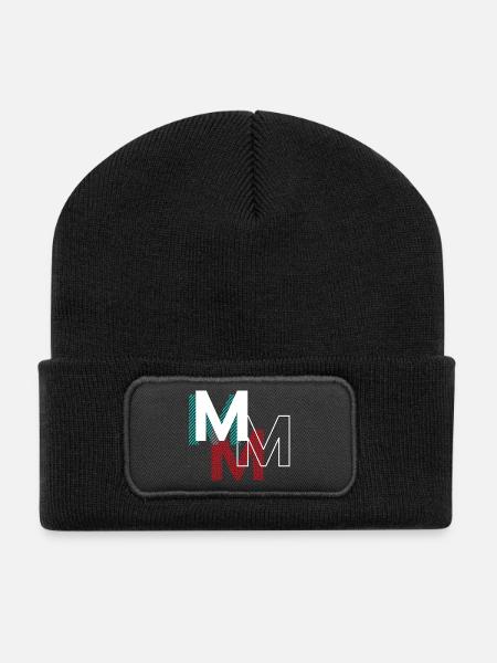 M Lettering Gifts - Recycled Patch Beanie - black