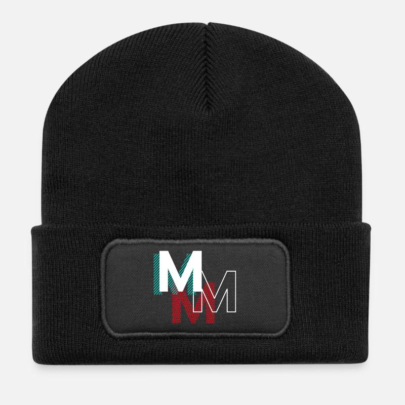 M Lettering Gifts - Recycled Patch Beanie - black