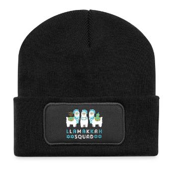 Chanukkah Hanukah Hanukkah - Recycelte Patch Beanie - Schwarz - Vorne
