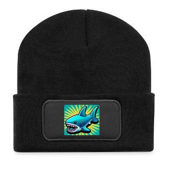 Hai - Recycelte Patch Beanie - Schwarz - Vorne