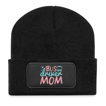 Busfahrer Mama - Recycelte Patch Beanie - Schwarz - Vorne