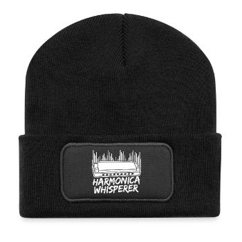 Harmonica Musican Whisperer Harmonica - Beanie recyclé à patch - noir - Devant