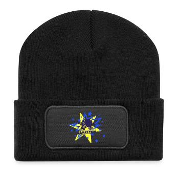 Kämpferin - Boxhandschuhe - Glücksbringer - Recycelte Patch Beanie - Schwarz - Vorne