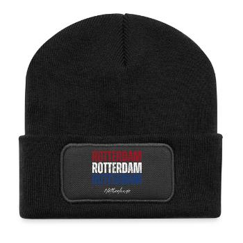Rotterdam Netherlands, Dutch pride - Recycled Patch Beanie - black - Front