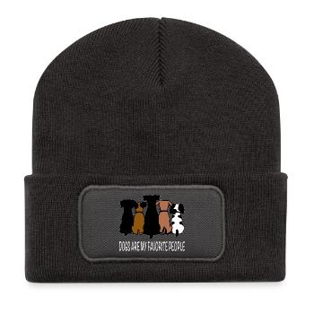 Dogs Are My Favorite People - Recycled Patch Beanie - dark grey - Front