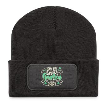 Jardins familiaux - Beanie recyclé à patch - charbon - Devant