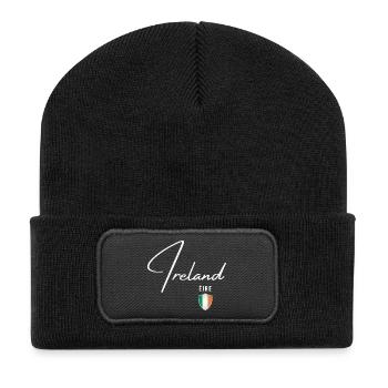 Irischer Patriot, irischer Stolz - Recycelte Patch Beanie - Schwarz - Vorne