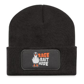 Rage Appât Mode Mouette Oiseau Méchant Drôle Provocation - Beanie recyclé à patch - charbon - Devant
