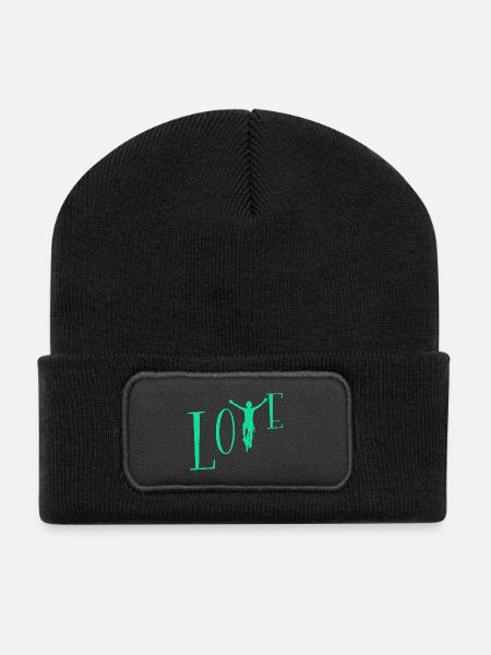 J’adore le vélo - Beanie recyclé à patch - noir
