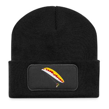 Colorful paraglider - Recycled Patch Beanie - black - Front