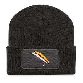 Colorful paraglider - Recycled Patch Beanie - dark grey - Front