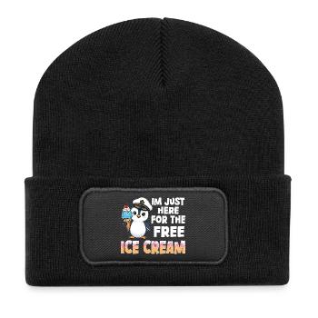 Capitaine Pingouin Tee - Beanie recyclé à patch - noir - Devant
