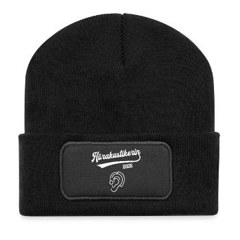 Hearing Aid Acoustician 2026 Apprenticeship Profession Hearing Aid Acoustician - Recycled Patch Beanie - black - Front