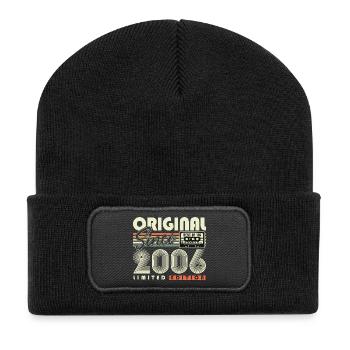 Original 2006 Vintage Vintage Anniversaire Rétro - Beanie recyclé à patch - noir - Devant