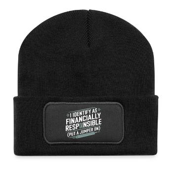 T-shirt Identité Responsable Financière - Beanie recyclé à patch - noir - Devant
