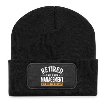 Im Ruhestand unter neuer Leitung siehe Details zur Ehefrau - Recycelte Patch Beanie - Schwarz - Vorne