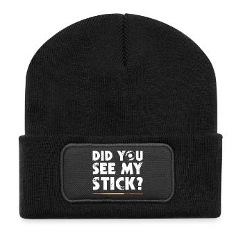 Did you see funny billiards billiards player - Recycled Patch Beanie - black - Front