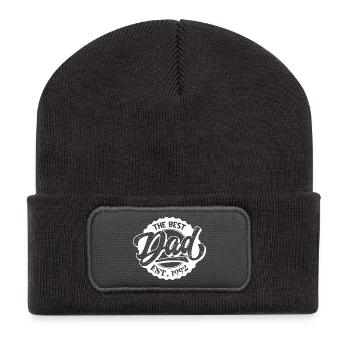 Le meilleur papa EST 1992 - Beanie recyclé à patch - charbon - Devant