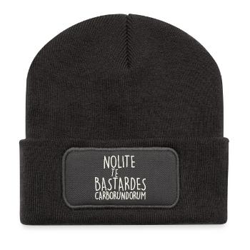 Nolite Te Bastardes Carborundorum - Recycelte Patch Beanie - Dunkelgrau - Vorne