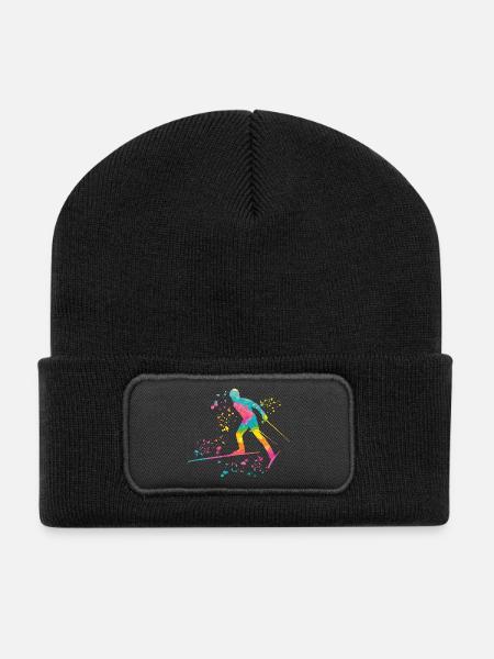 Skilangläufer Skilanglauf - Recycelte Patch Beanie - Schwarz