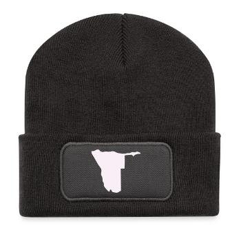 Nambia Silhouette - Beanie recyclé à patch - charbon - Devant