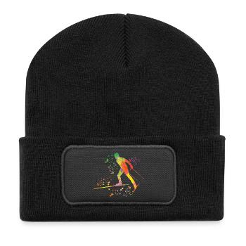 Ski de fond Ski de fond - Beanie recyclé à patch - noir - Devant