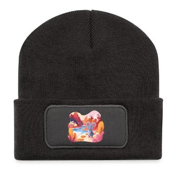 Sugar Scenery Mouse Adventure - Recycled Patch Beanie - dark grey - Front