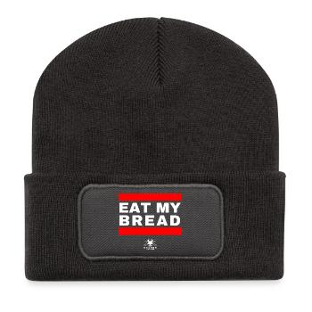 Eat My Bread - What Else? :) - Recycled Patch Beanie - dark grey - Front
