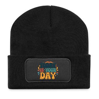 Today is your day - Recycled Patch Beanie - black - Front