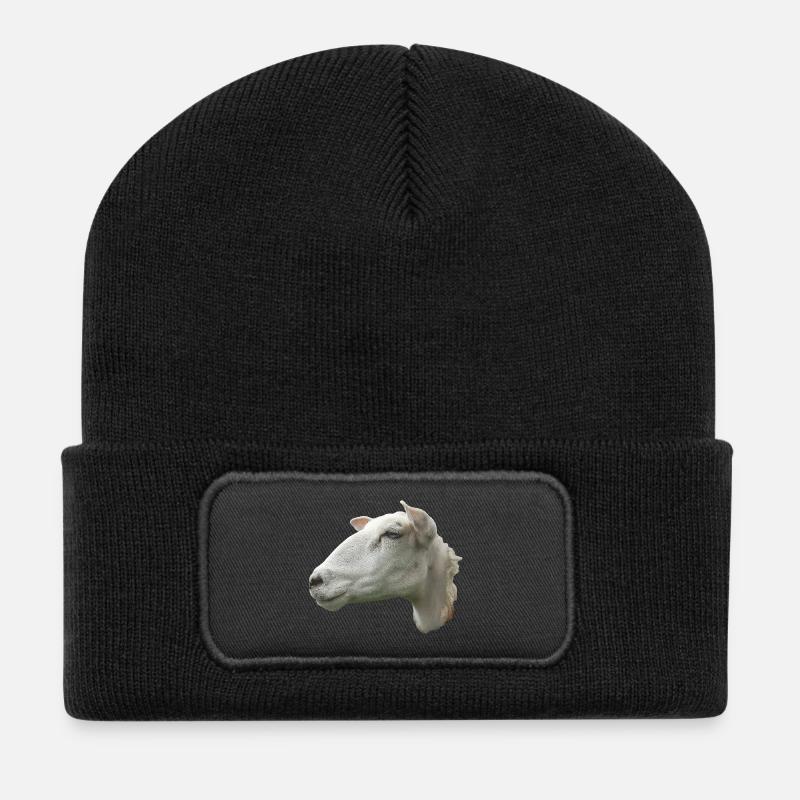 Schafkopf - Recycelte Patch Beanie - Schwarz