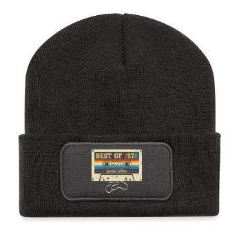 Meilleur anniversaire de 1976 pour le 50e anniversaire - Beanie recyclé à patch - charbon - Devant