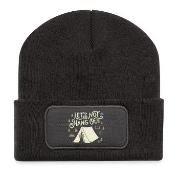 Ne traînons pas avec les introvertis camping dans la nature - Beanie recyclé à patch - charbon - Devant