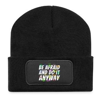 Passport Travel Stamp World Travel Gift - Recycled Patch Beanie - black - Front