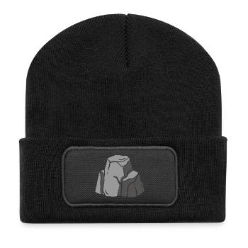 Costume de groupe Pierre Ciseaux, Costume de Travail en Pierre - Beanie recyclé à patch - noir - Devant