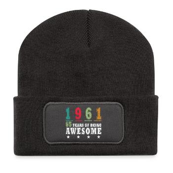 65. GEBURTSTAG ORIGINAL 1961 - Recycelte Patch Beanie - Dunkelgrau - Vorne